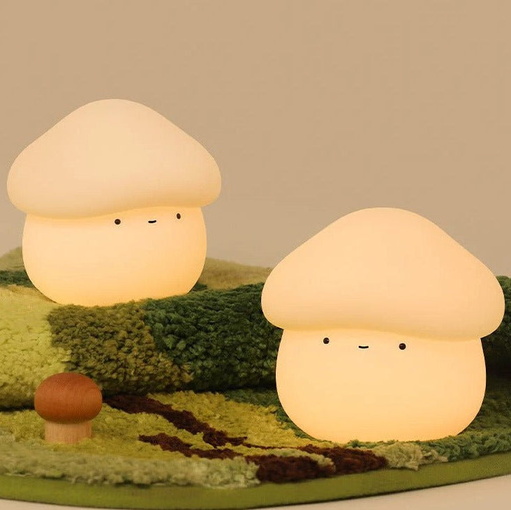 New Mushroom Small Night Lamp Cute Silicone Sleeping Timing Night Light Bedside